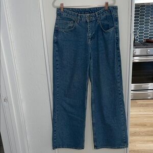 Ragged Classic Blue Women's Wide Leg Jeans | 28